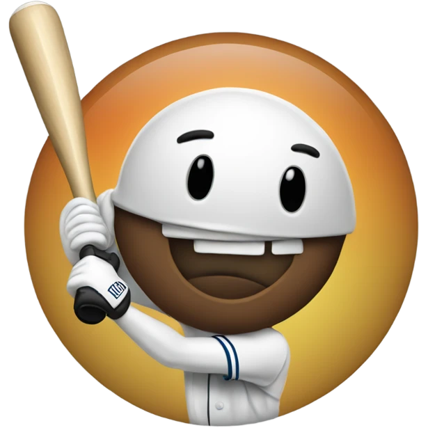 a baseball hitting someone emoji