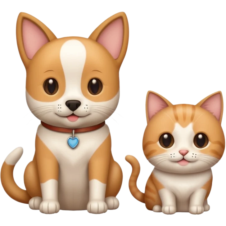 émote d'un chien et d'un chat avec un texte Ultra Premium DIrect emoji