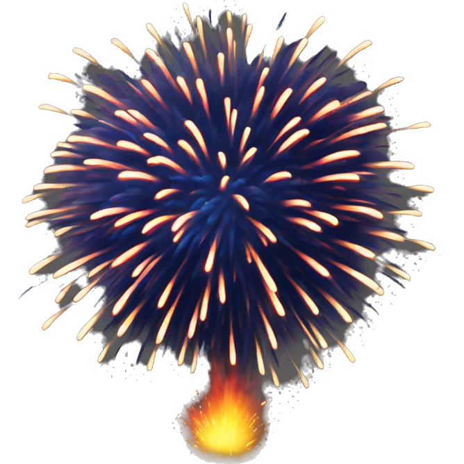 fireworks exploding emoji