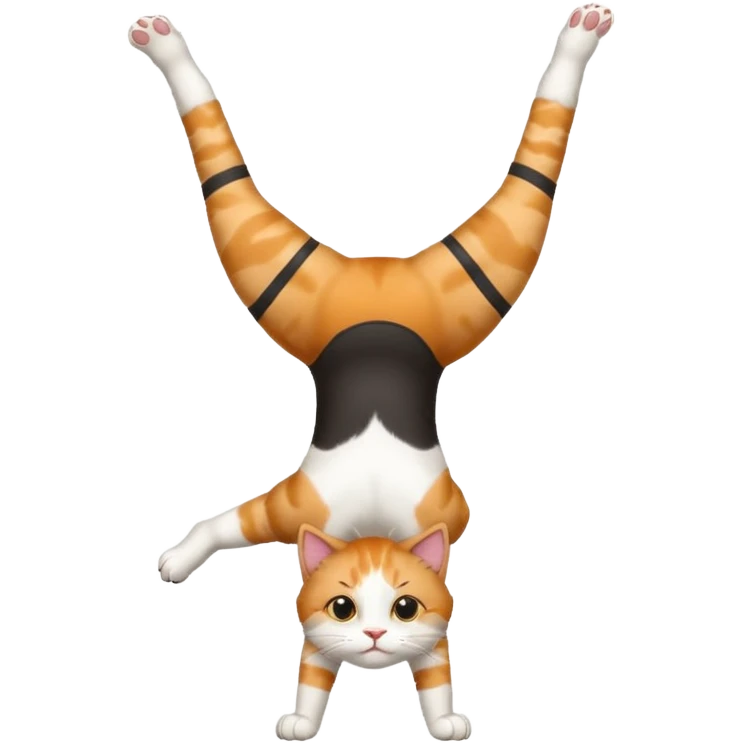 Cat doing handstands  emoji