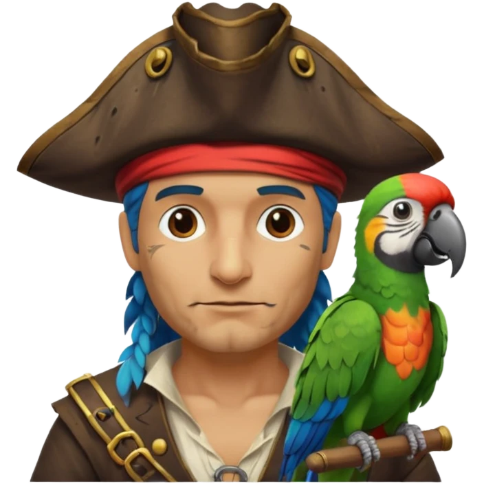 pirate and parrot emoji