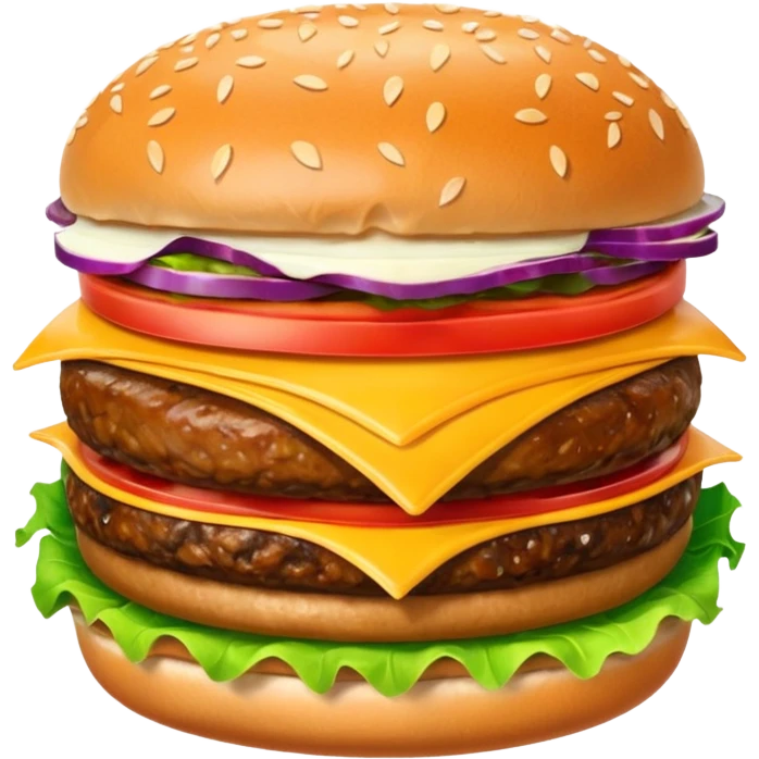 Create an image of a burger pooping up in blue background emoji