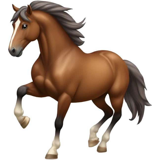 Reining Horse Brown  emoji