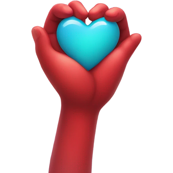 hand with heart emoji