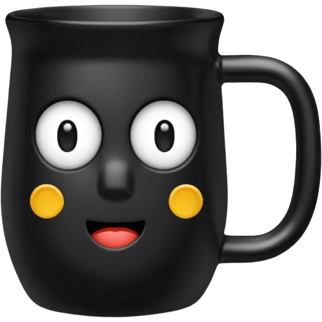 simple black mug emoji