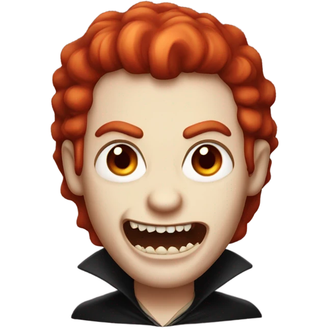 Red headed vampire emoji