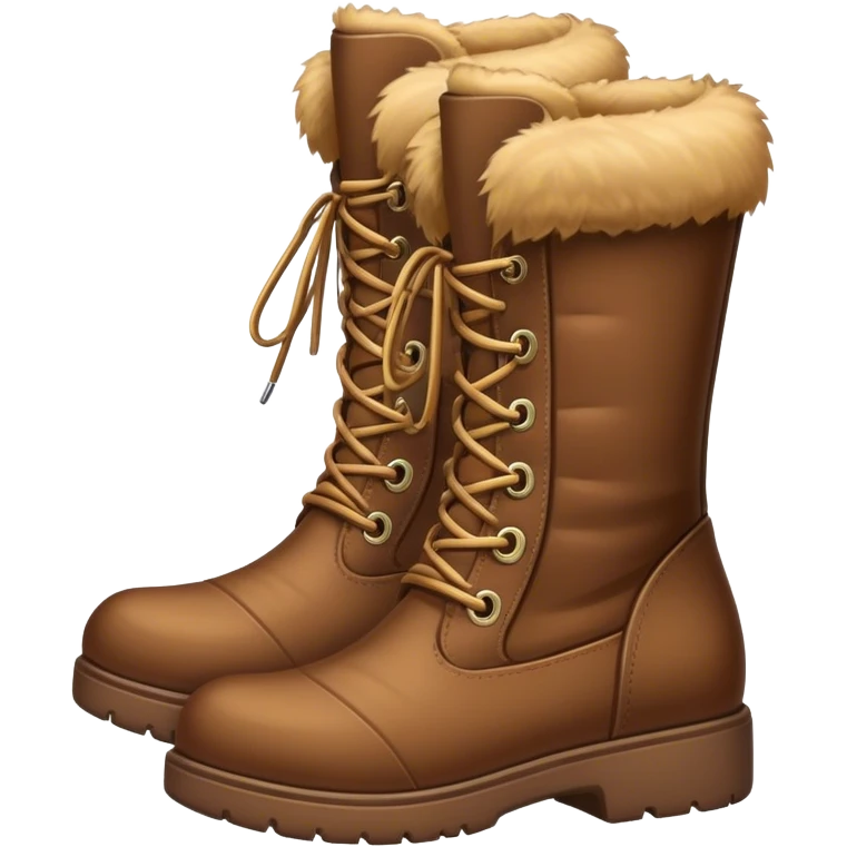 Brown boots with furry inside emoji
