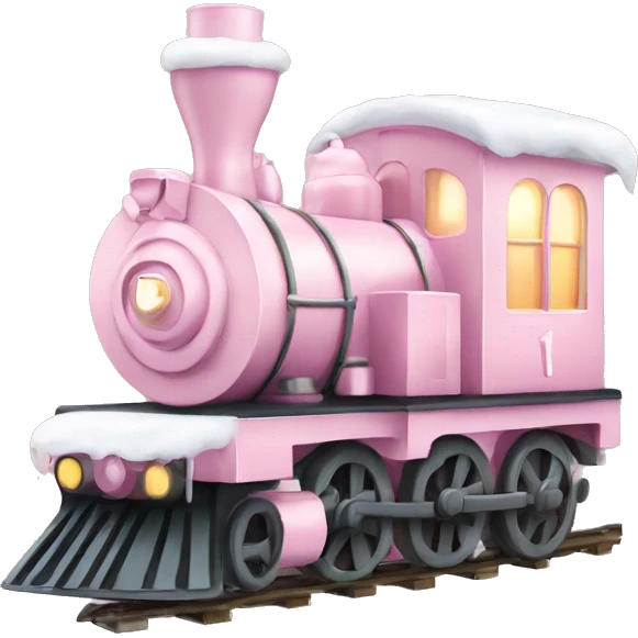 Light pink Christmas train emoji
