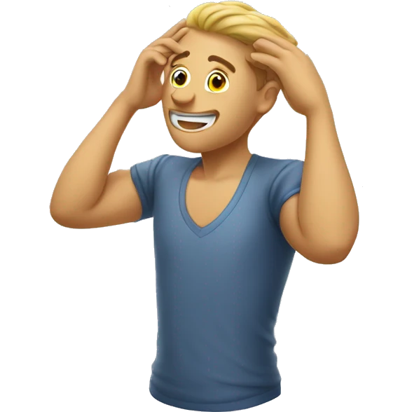 A man wiping sweat from his forehead looking very relieved emoji