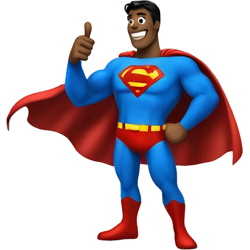 superman thumbs up emoji