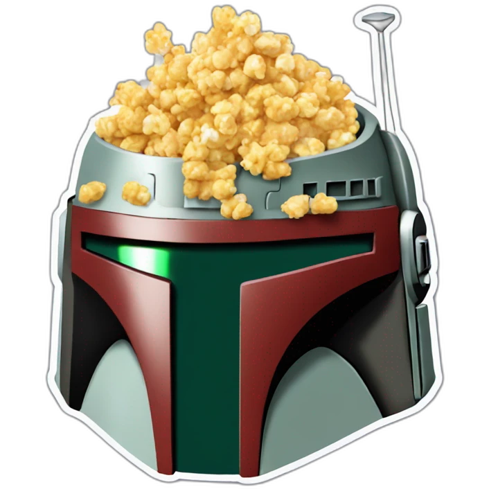  Boba Fett pop corn emoji