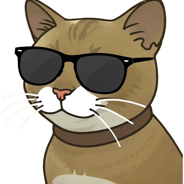 Cat with sunglasses emoji