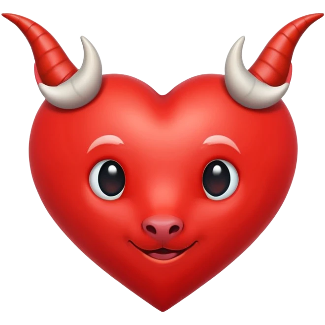 кed heart with horns and a tail emoji