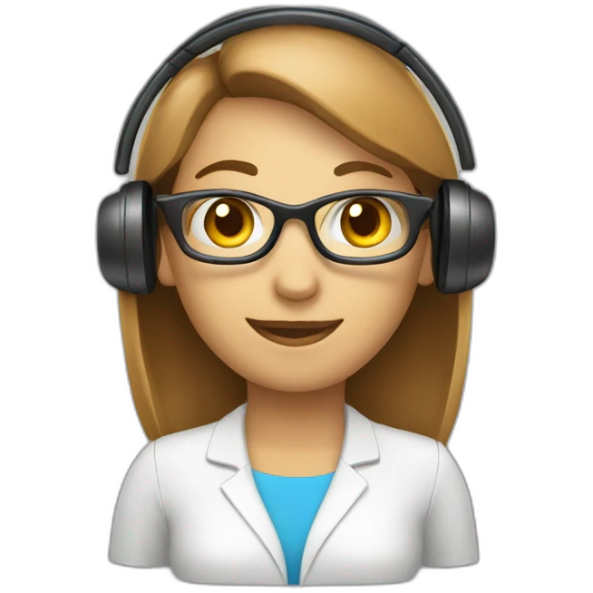 customer service agent with headset emoji