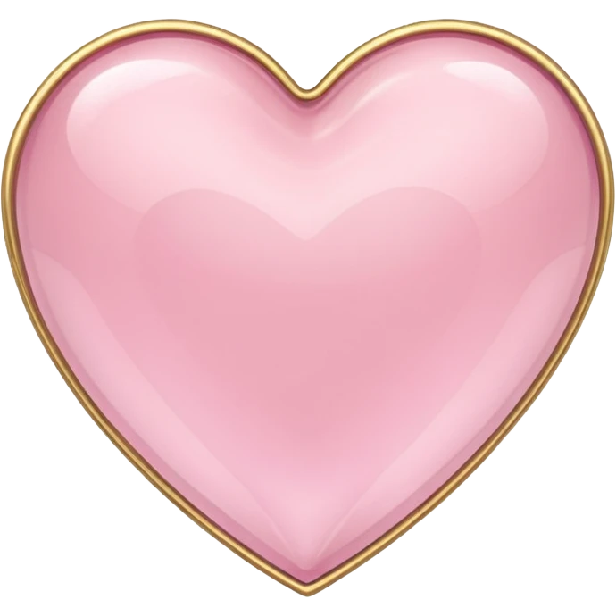 Crystal Pastel Golden Heart 3D emoji
