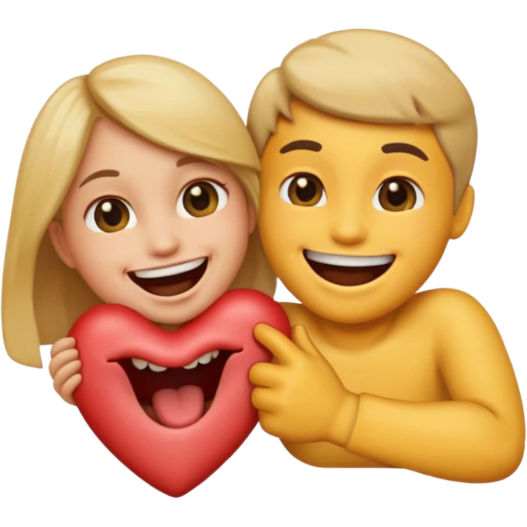 Emoji love biting an arm emoji