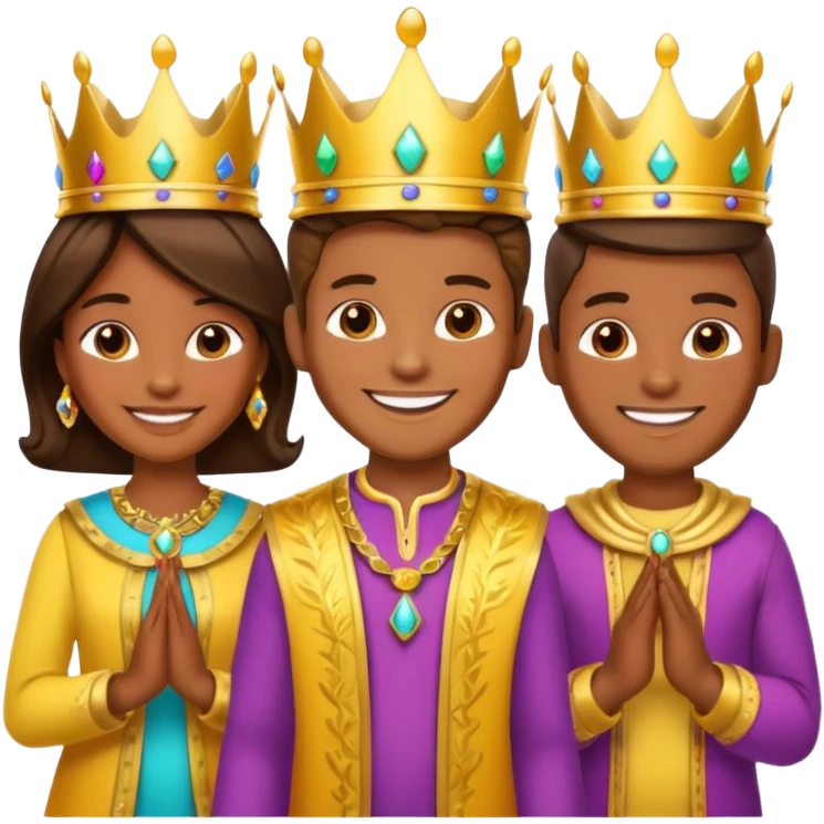 Un emoji de los tres reyes magos juntos emoji