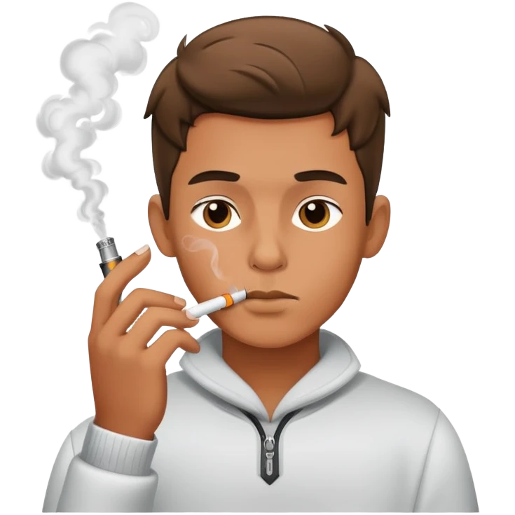 boy smoking vape emoji