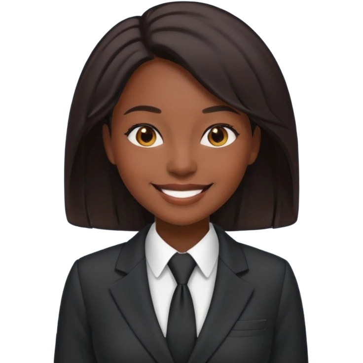 black queen with suit emoji