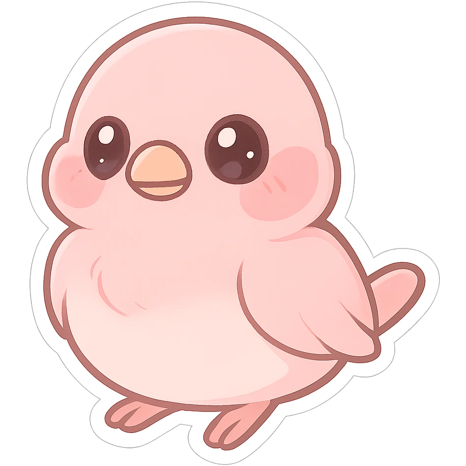pastel pink finch emoji