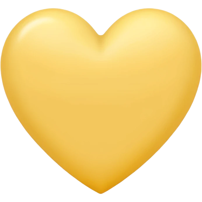 Pale Yellow heart emoji
