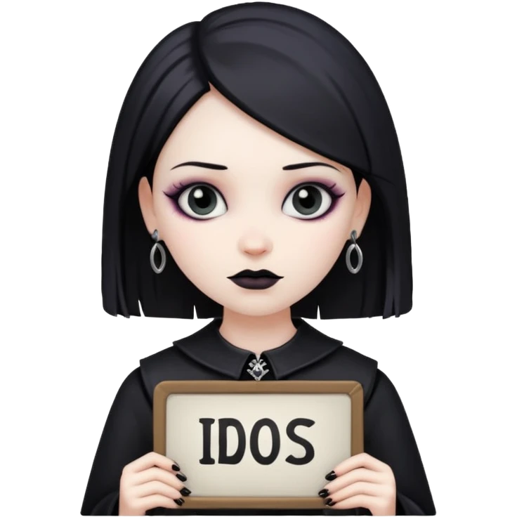 goth woman with  sign emoji