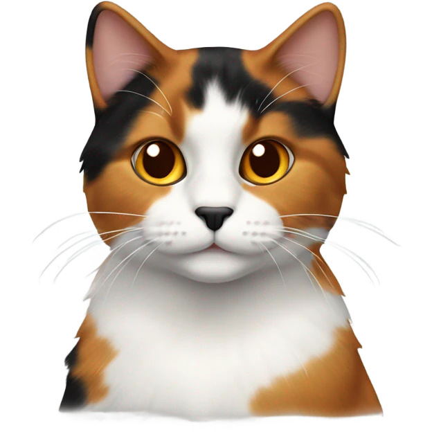 Calico cat with black nose  emoji