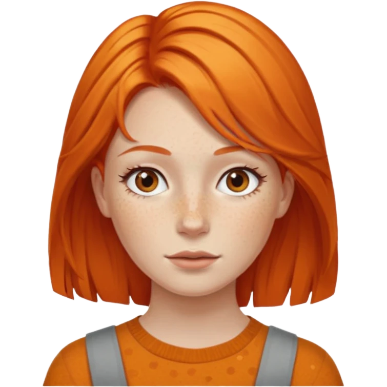 Orange hair woman emoji