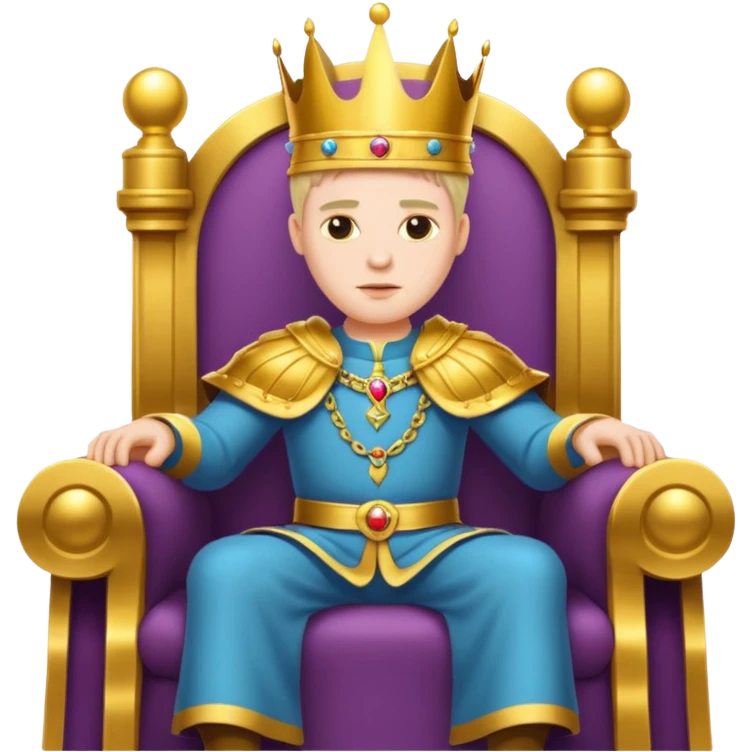 king sitting on throne emoji