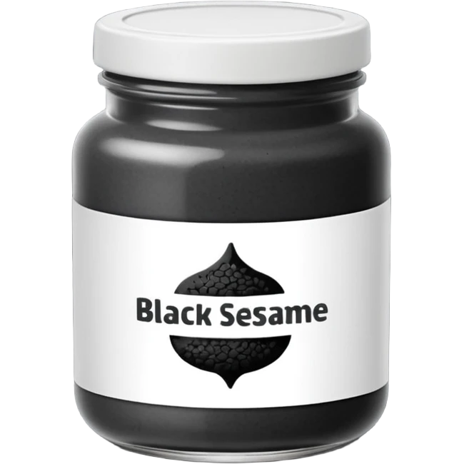 black sesame paste in a jar emoji