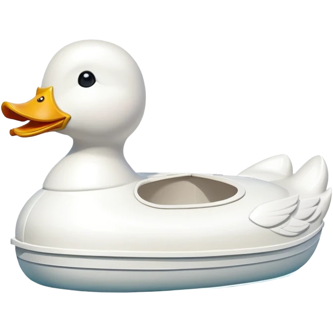 The white duck-shaped pedal boats  emoji