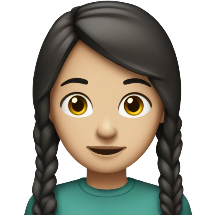 Brunette girl that’s emo and works at papa murphys emoji