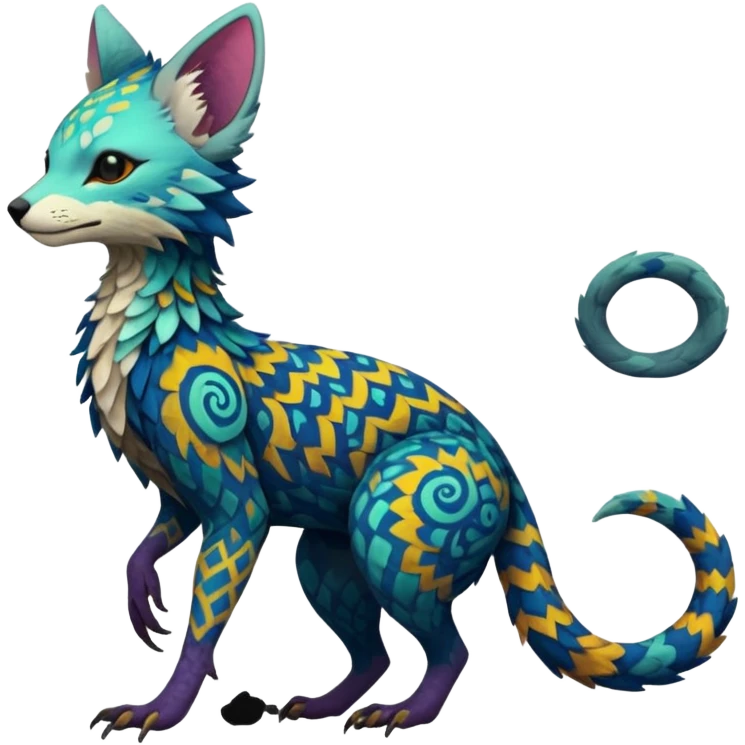 Modern Realistic Rare Fantasy Vernid-Trico-species by LiLaiRa full body emoji