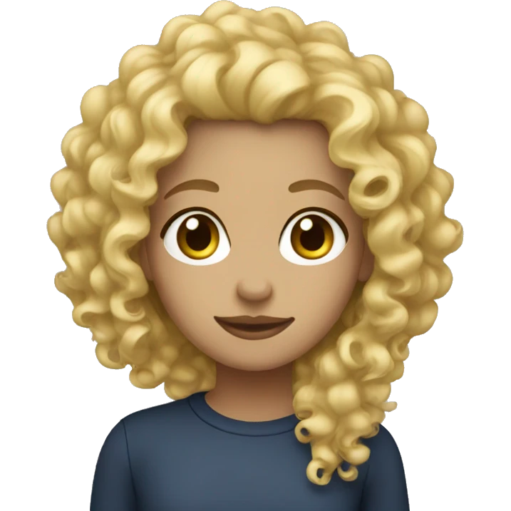 curly blonde emoji