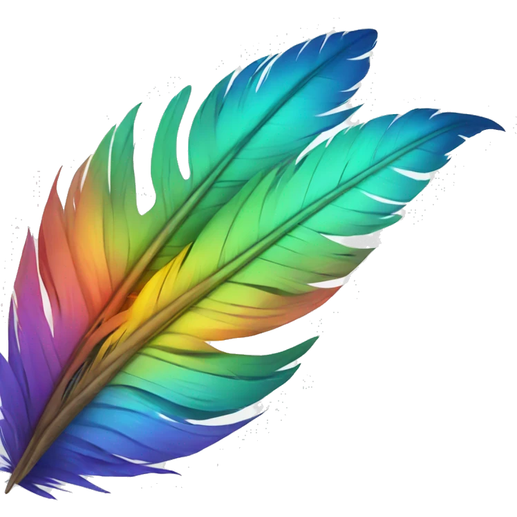 Rainbow feather emoji