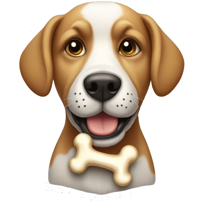 Dog with a bone emoji