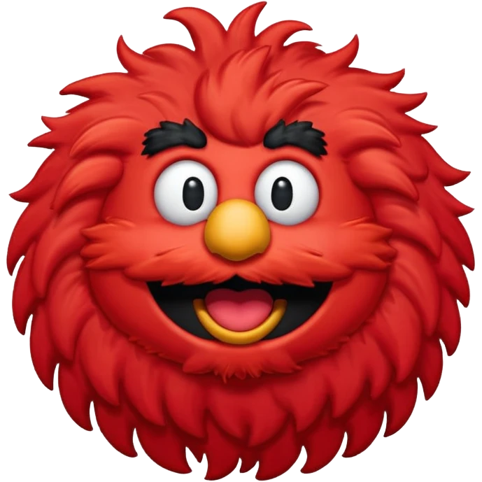 Elmo crashing out emoji