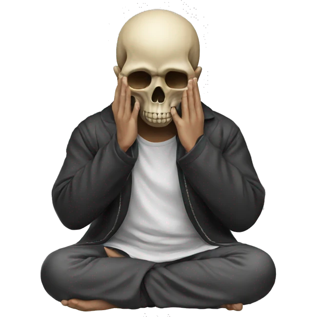 praying skull emoji