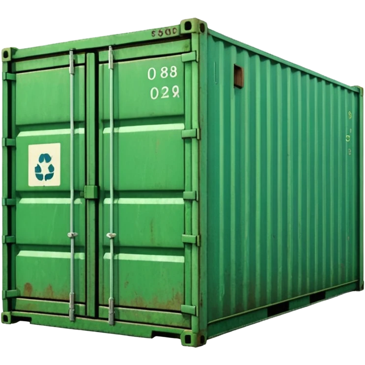 Green shipping container  emoji