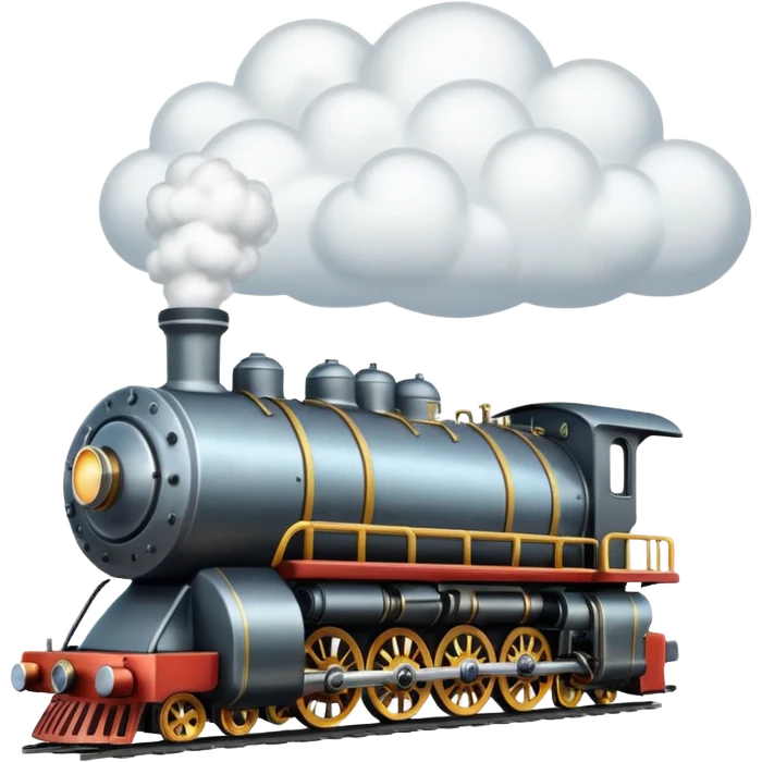 locomotive on cloud emoji