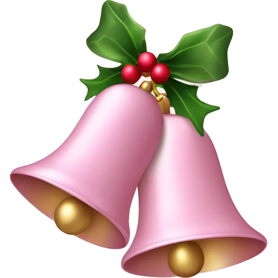 Light pink Christmas bells emoji