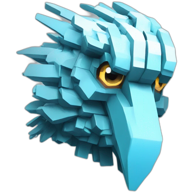 Minecraft Articuno Cyberpunk Head emoji