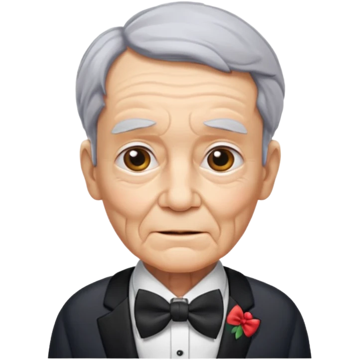 elderly with bow tie emoji