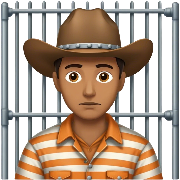 Cowboy in jail emoji