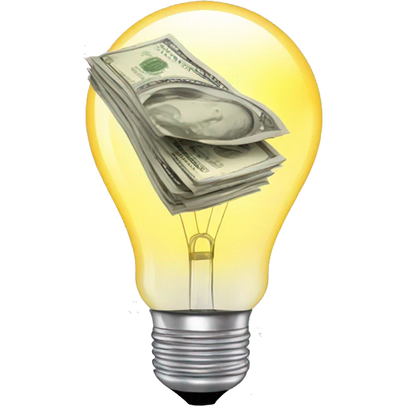 bulb with money inside emoji