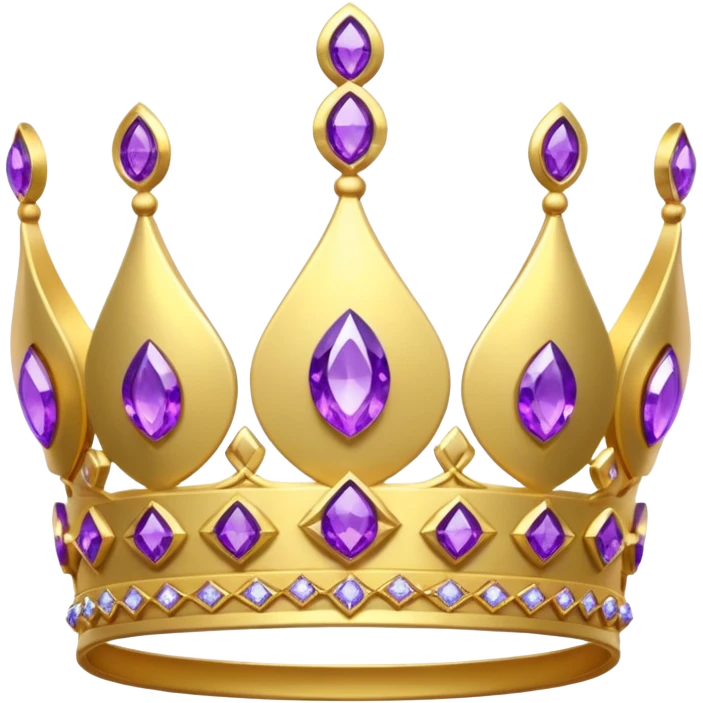 gold kokoshnik with purple diamonds emoji