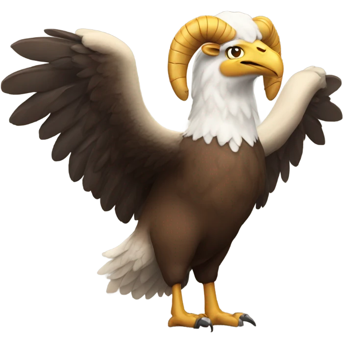 Eagle carrying a big horn sheep emoji