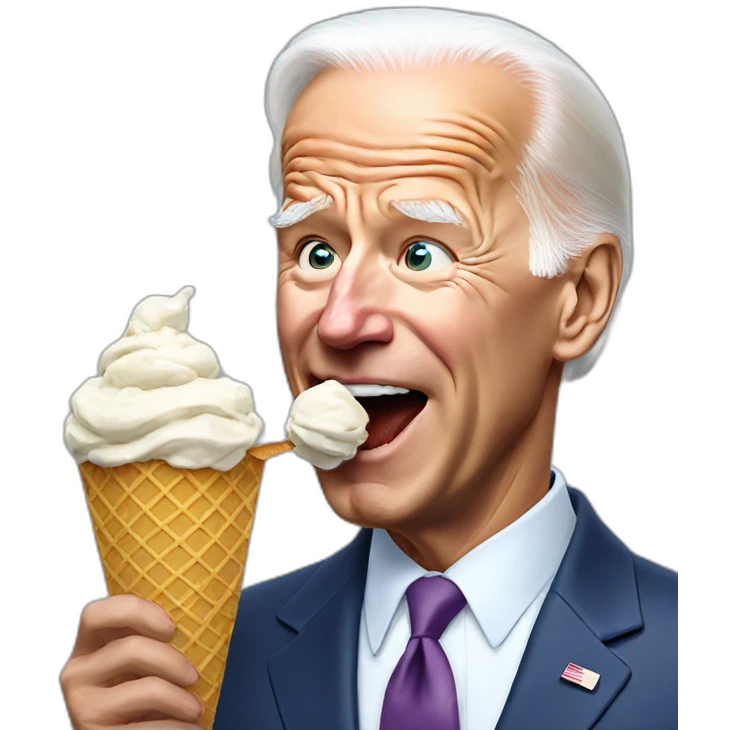 Joe biden eating ice cream emoji