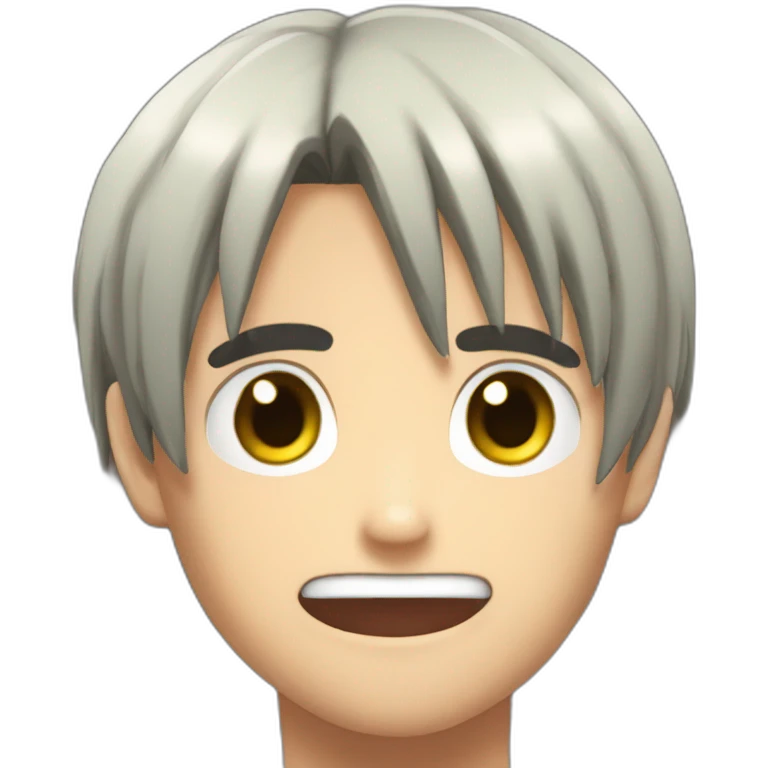 eren yeager en cit tridimensionel emoji