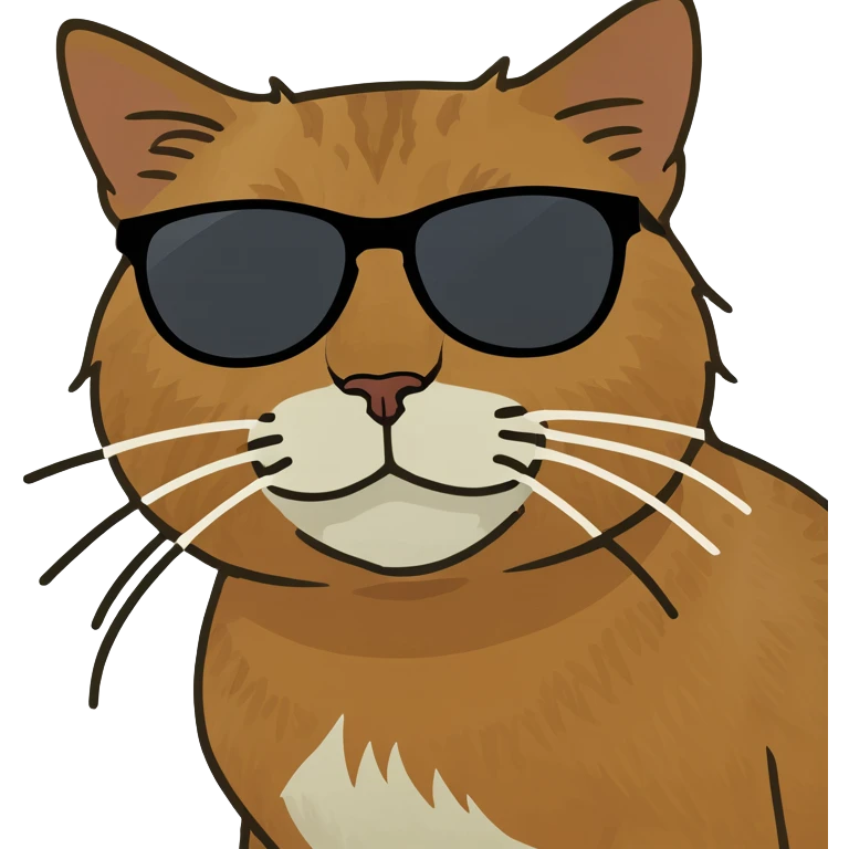 Cat with sunglasses emoji